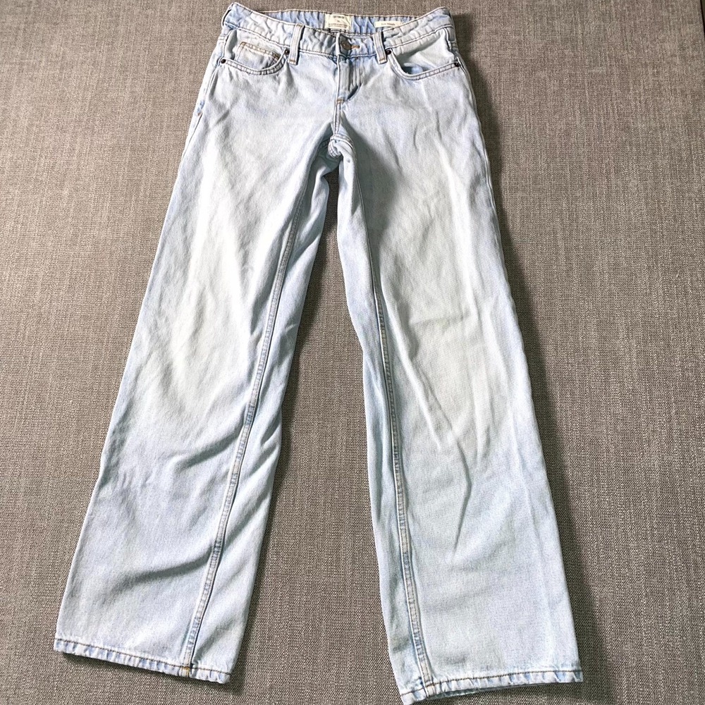 Cotton On Jeans Womens 26 Blue Denim 5 Pockets Light Wash Low Straight Leg